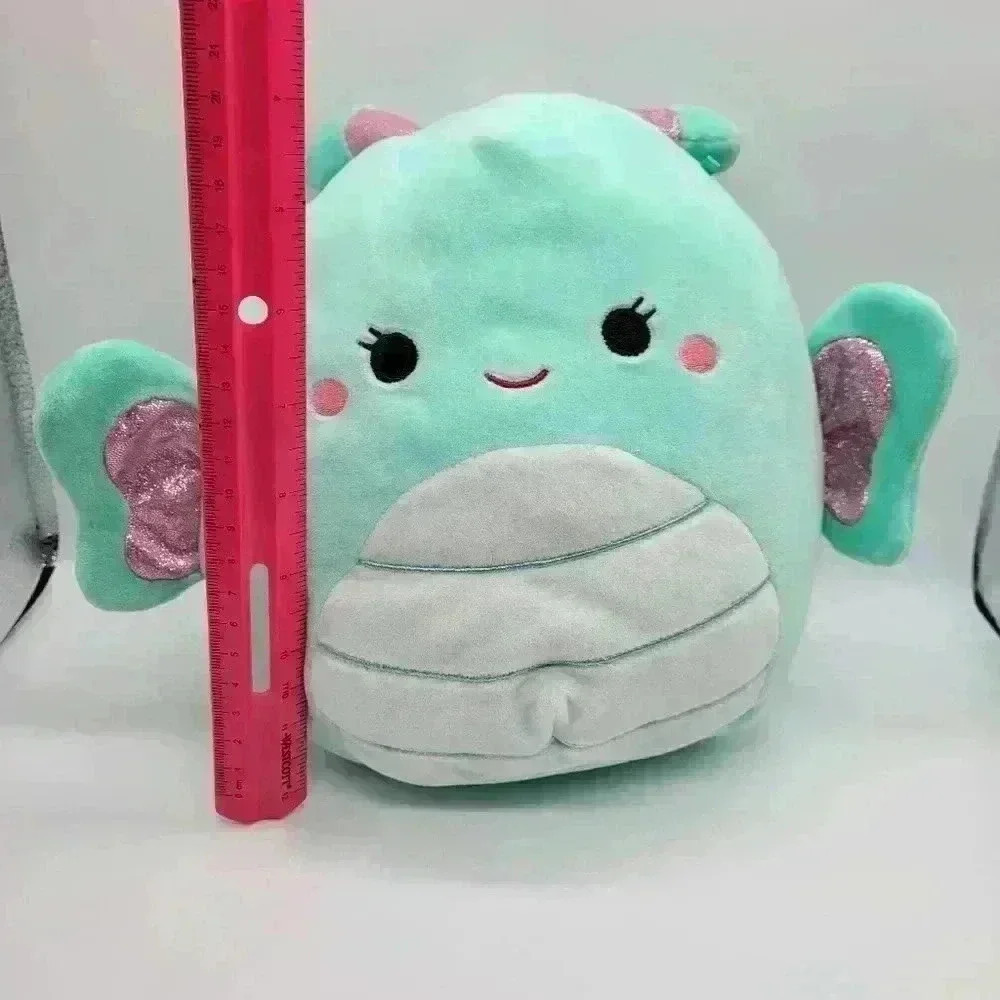 Adorable Squishmallows Reina Aqua Gree Butterfly Pluch 8" Animal Kellytoy - Picture 8 of 8